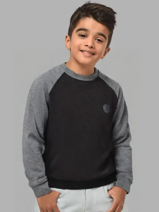 Kids SweatShirt Charcoal Black for boys