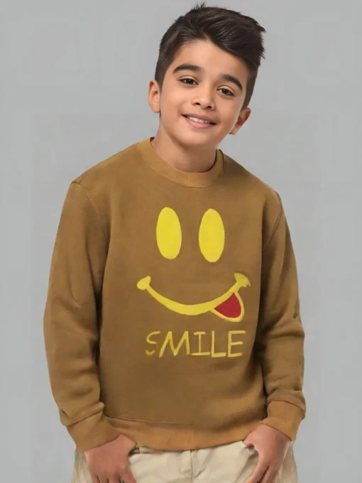 Kids Fleece Mustard Sweatshirt for boys and Girls