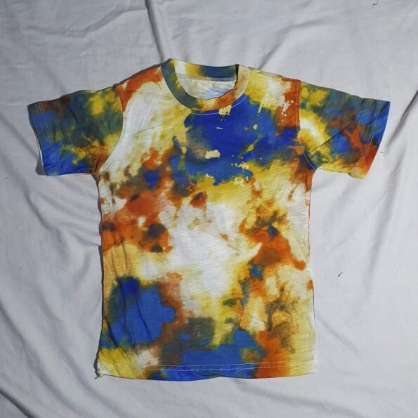 Kids Tie Dye Multi Tee Shirts - 100% Cotton