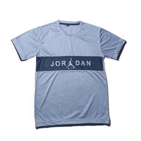 Grey Black Jordan Active Wear Tee Shirts For Kids