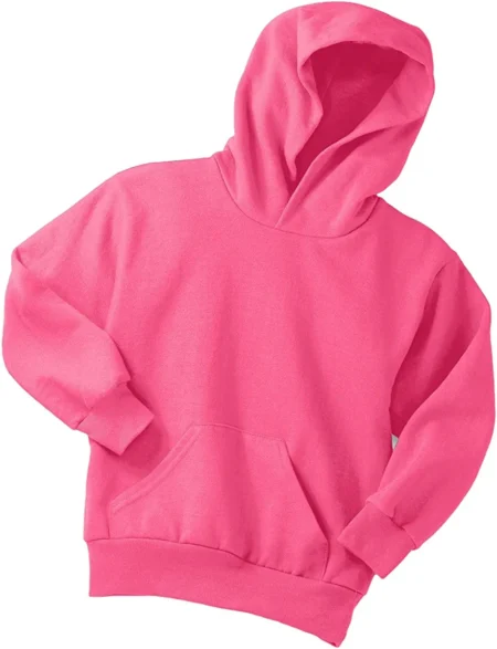 Kids Pink Plain Hoodie for Kids