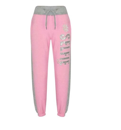 Minor Fault Fleece Pink Embraided Trouser For Girls