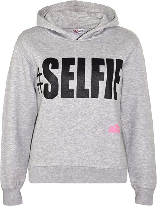 Minor Fault Kids Export Leftover Grey Selfie Crop Top Hoodie For Boys and Girls