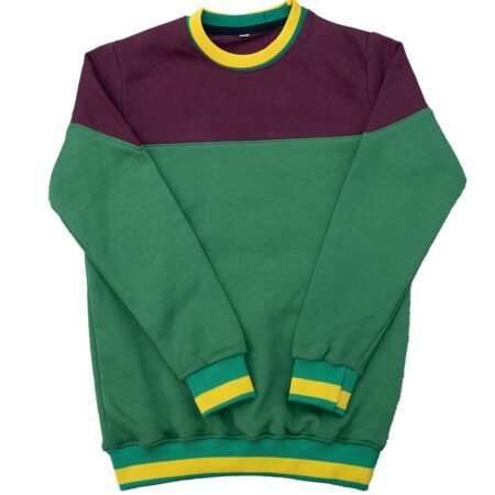 Fleece Green Maroon Sweat Shirt