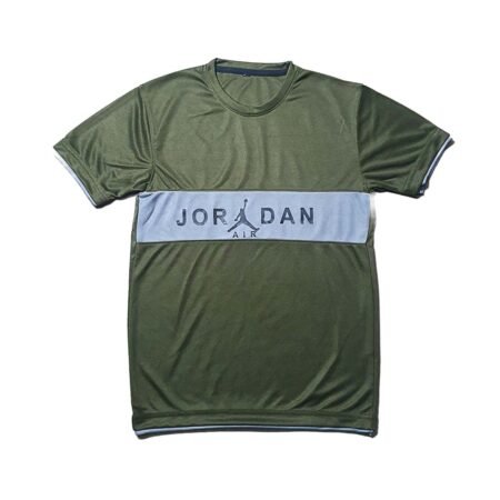 Green Grey Jordan Active Wear Tee Shirts For Kids