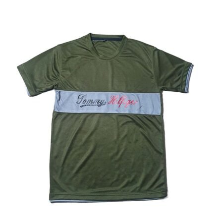 Green Grey Tommy Active Wear Tee Shirts For Kids