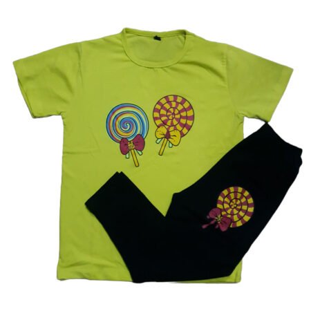 Yellow Lolly Pop, Shirt, Trouser Track Suite For Kids