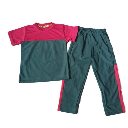 Green, Red Long Nikkar/Shorts Active Wear/Dry Fit Track Suite For Kids