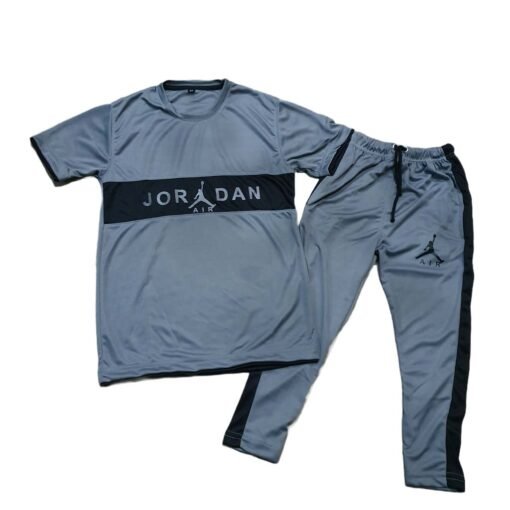 Premium Gray, Black JordonActive Wear/Dry Fit Track Suite For Kids