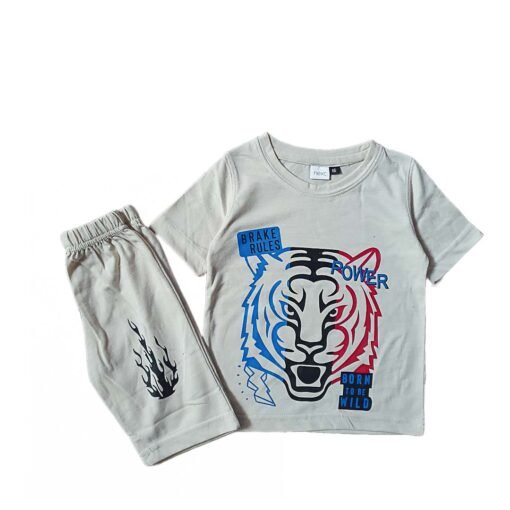 Offwhite Lion Print Tracksuit Nikar Shirt For Kids