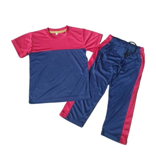 Blue Plain, Red Long Nikkar/Shorts Active Wear/Dry Fit Track Suite For Kids