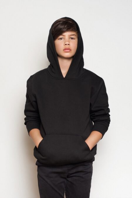 Minor Fault Kids Fleece Black Hoodie for Boys and Girls