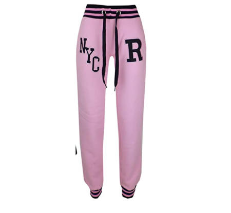 Minor Fault Fleece Pink NYC Embroidery Trouser For Girls