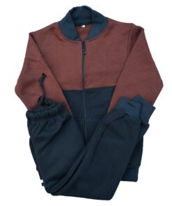 Fleece Black Brown Zipper Track Suit