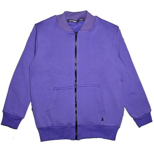 Fleece Purple Zipper Track Suit - Image 2