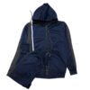 Fleece Athletic Sportswear Navy Charcoal Zipper Tracksuit